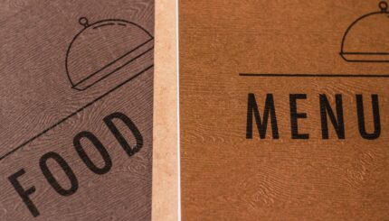 food menu papers